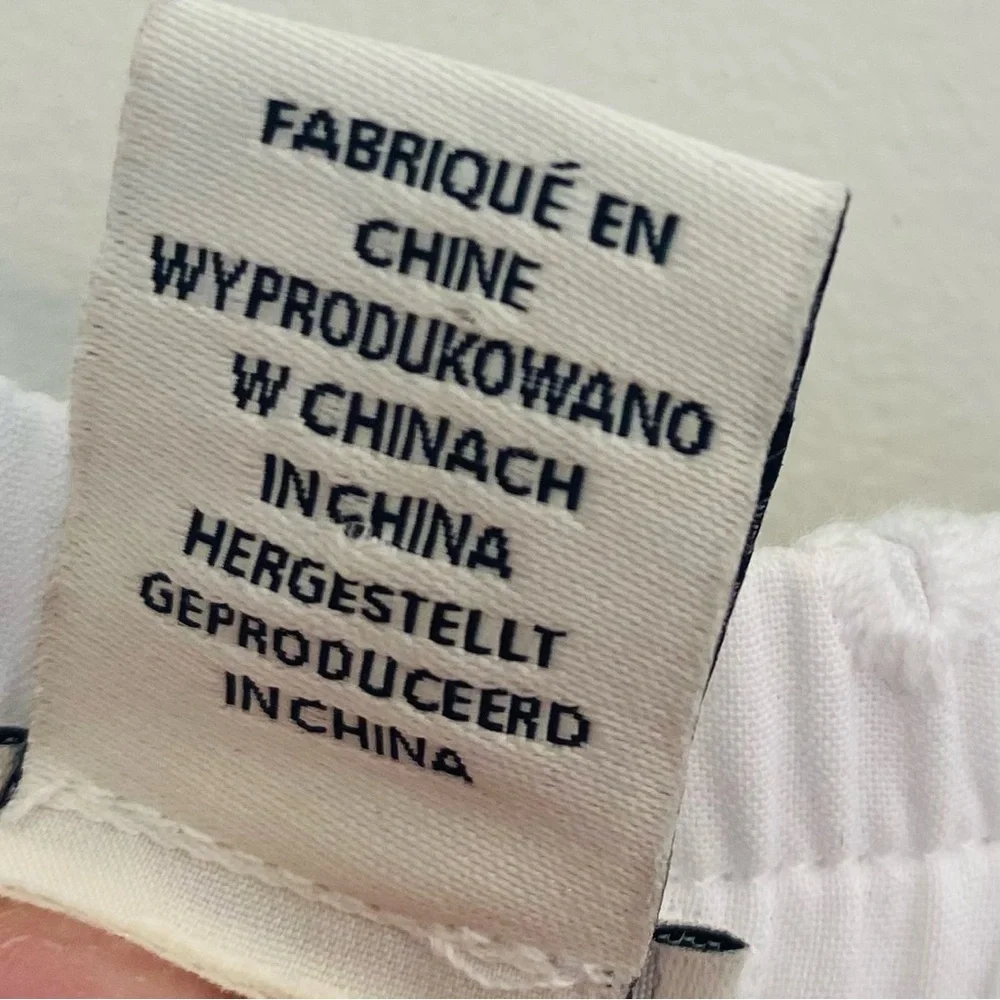 Elegant White Lined Eyelet Women's High Waisted Pants NWOT - Picture 6 of 8